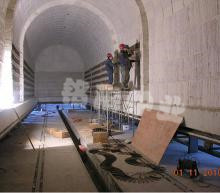 拱頂臺(tái)車式電阻爐施工現(xiàn)場(chǎng)